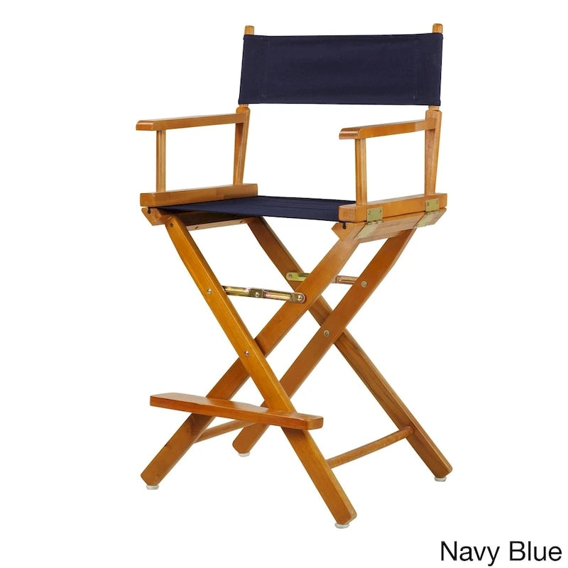 Chaise de metteur en scène couleur chêne miel, hauteur comptoir de 24 pouces