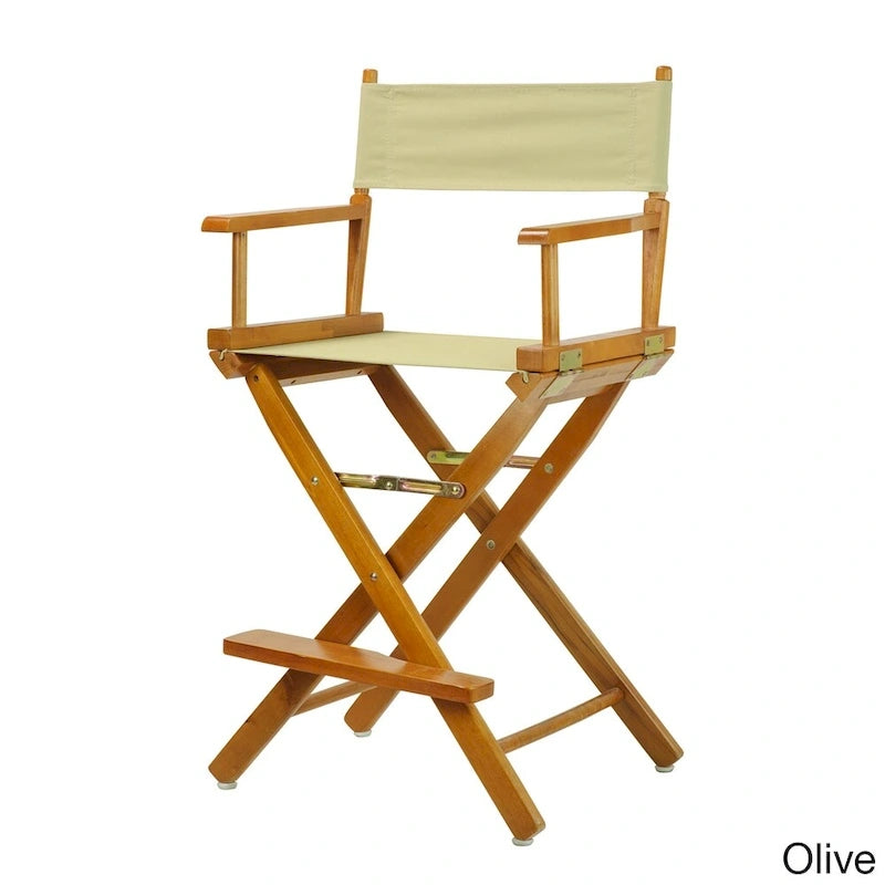 Chaise de metteur en scène couleur chêne miel, hauteur comptoir de 24 pouces