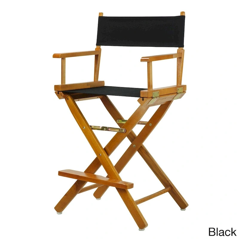 Chaise de metteur en scène couleur chêne miel, hauteur comptoir de 24 pouces