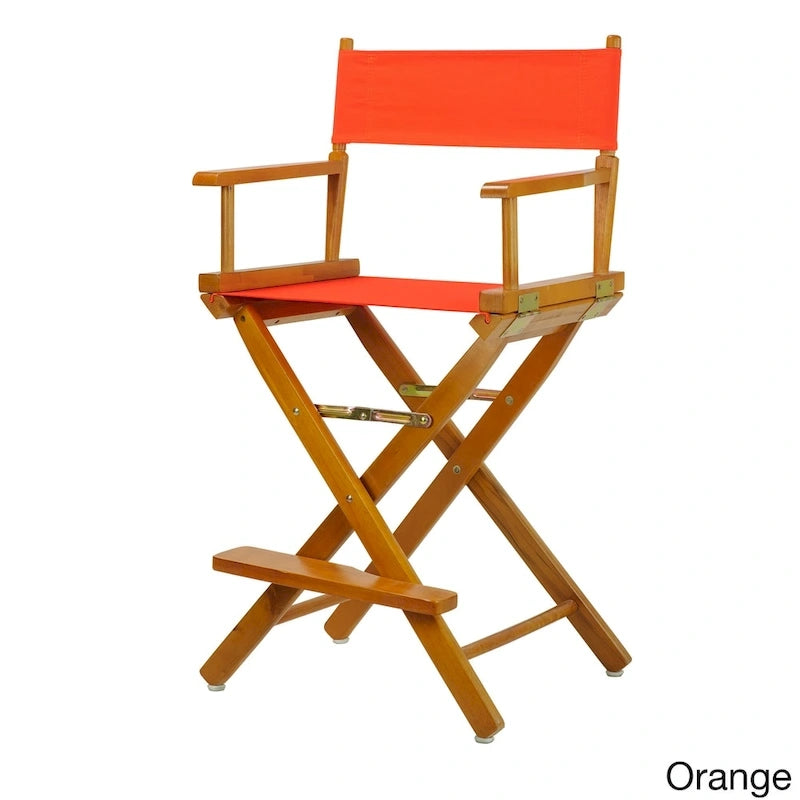 Chaise de metteur en scène couleur chêne miel, hauteur comptoir de 24 pouces
