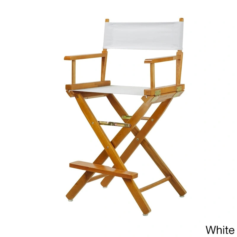 Chaise de metteur en scène couleur chêne miel, hauteur comptoir de 24 pouces