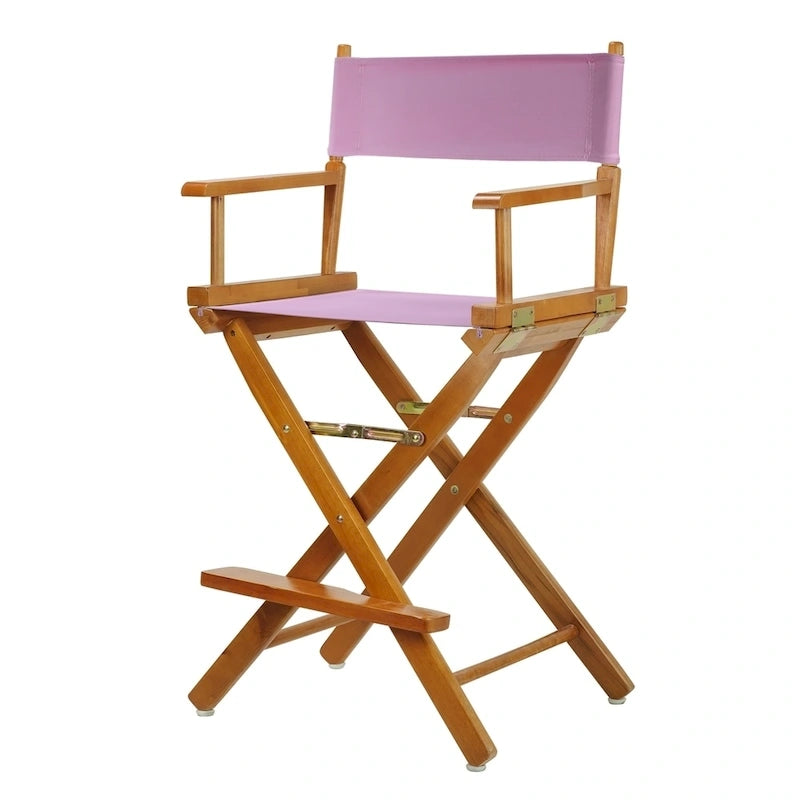 Chaise de metteur en scène couleur chêne miel, hauteur comptoir de 24 pouces