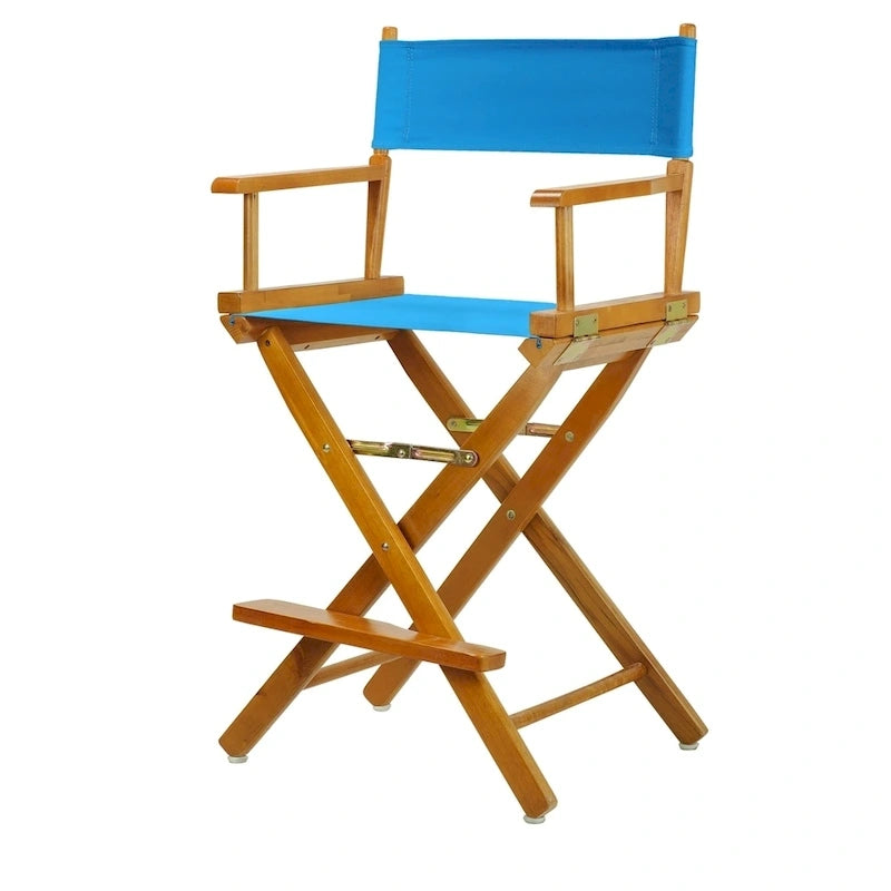 Chaise de metteur en scène couleur chêne miel, hauteur comptoir de 24 pouces