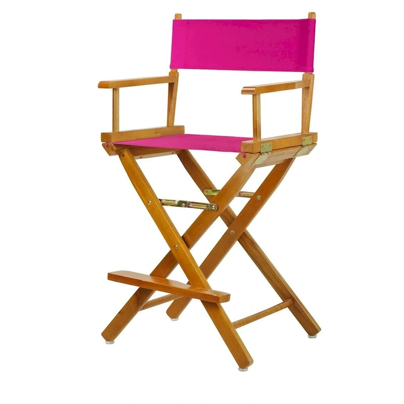 Chaise de metteur en scène couleur chêne miel, hauteur comptoir de 24 pouces