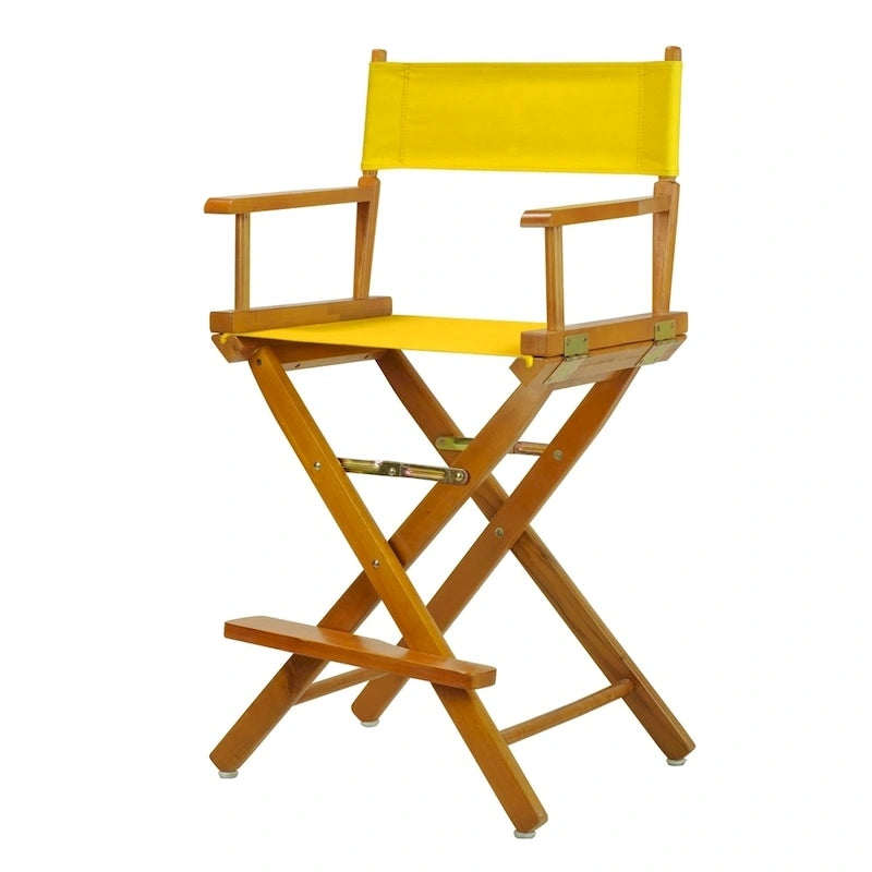 Chaise de metteur en scène couleur chêne miel, hauteur comptoir de 24 pouces
