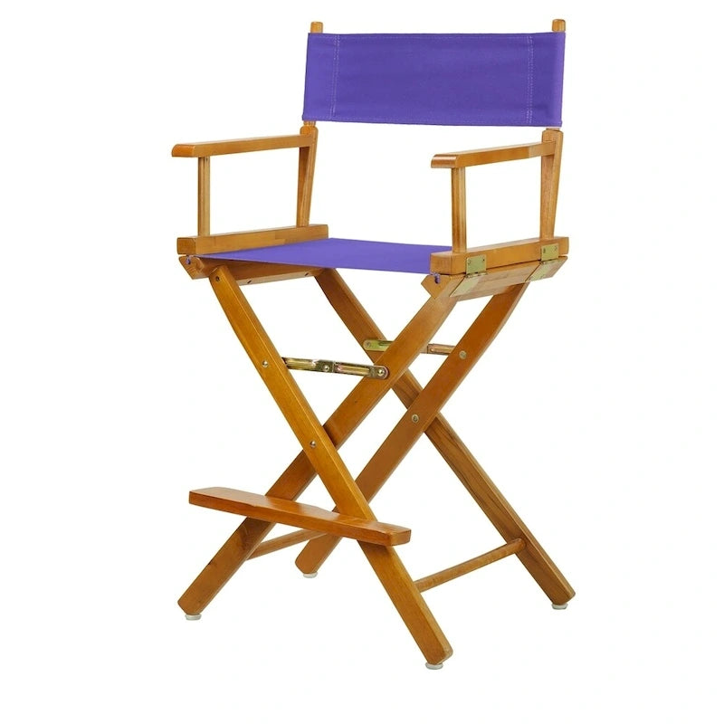 Chaise de metteur en scène couleur chêne miel, hauteur comptoir de 24 pouces