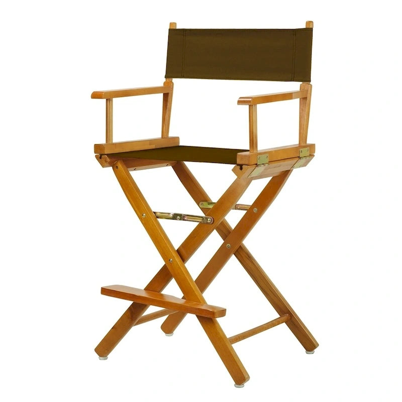 Chaise de metteur en scène couleur chêne miel, hauteur comptoir de 24 pouces
