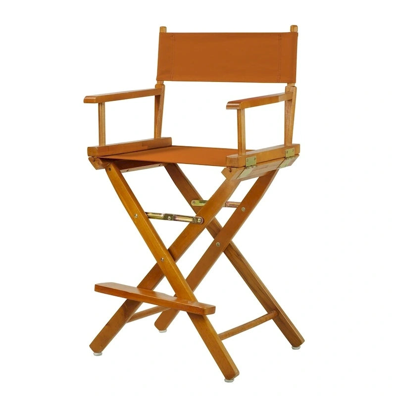 Chaise de metteur en scène couleur chêne miel, hauteur comptoir de 24 pouces