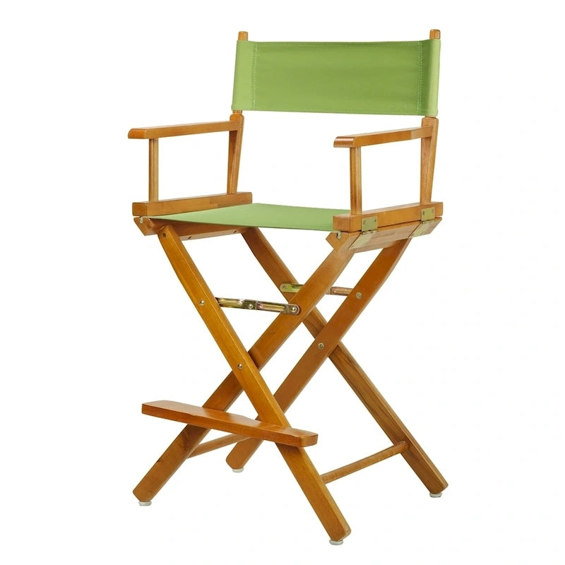 Chaise de metteur en scène couleur chêne miel, hauteur comptoir de 24 pouces