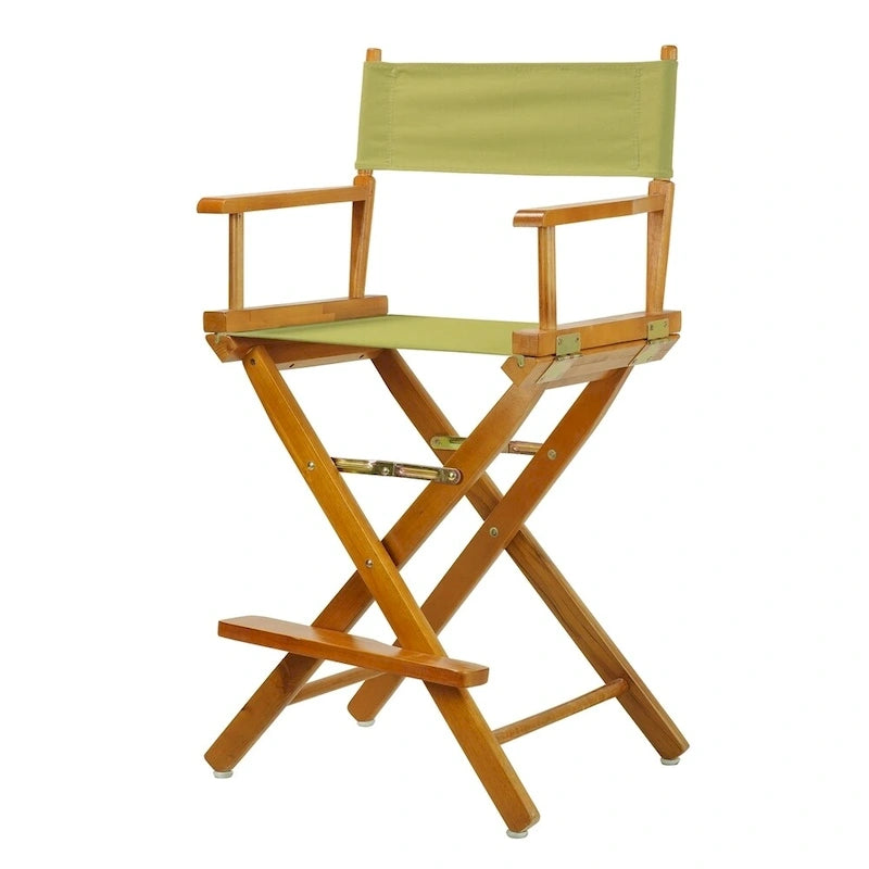 Chaise de metteur en scène couleur chêne miel, hauteur comptoir de 24 pouces