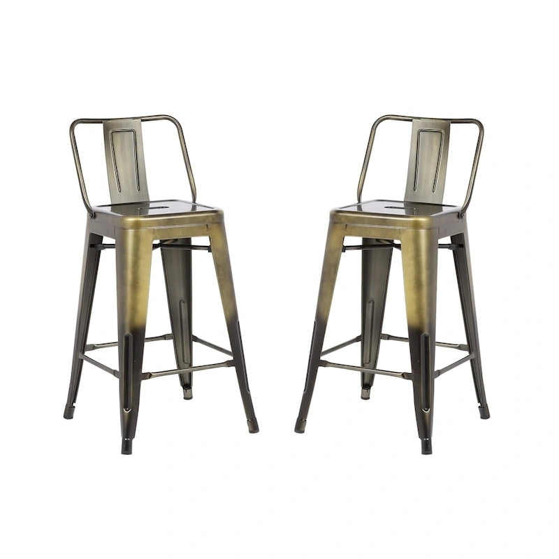 Tabouret de bar en métal AC Pacific de 30 pouces, lot de 2
