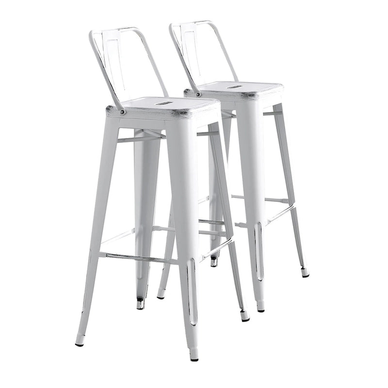 Tabouret de bar en métal AC Pacific de 30 pouces, lot de 2