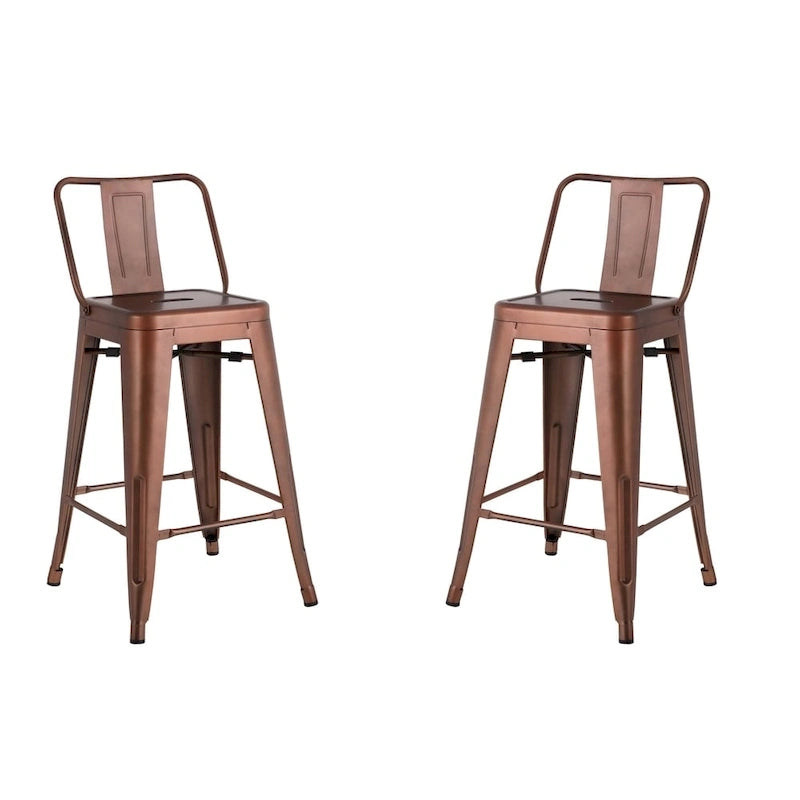 Tabouret de bar en métal AC Pacific de 30 pouces, lot de 2