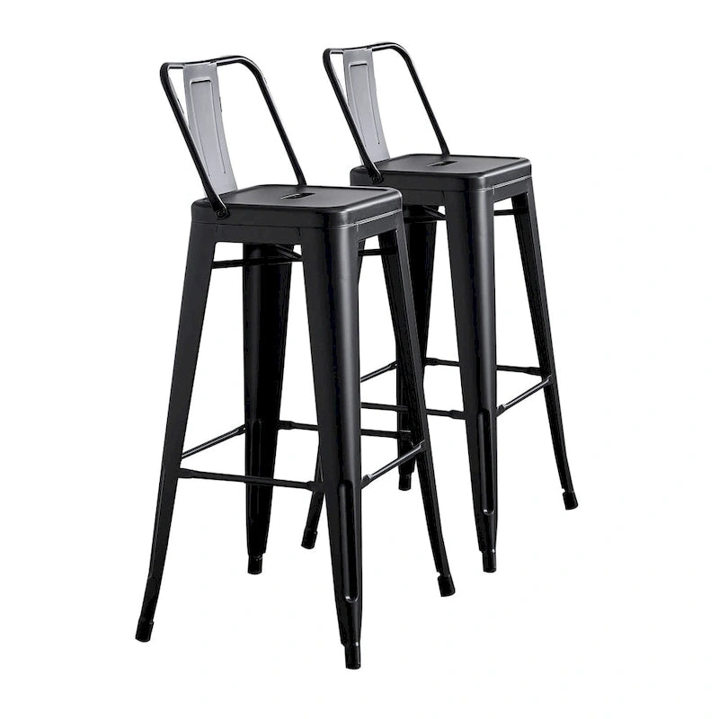 Tabouret de bar en métal AC Pacific de 30 pouces, lot de 2