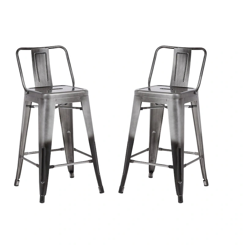 Tabouret de bar en métal AC Pacific de 30 pouces, lot de 2
