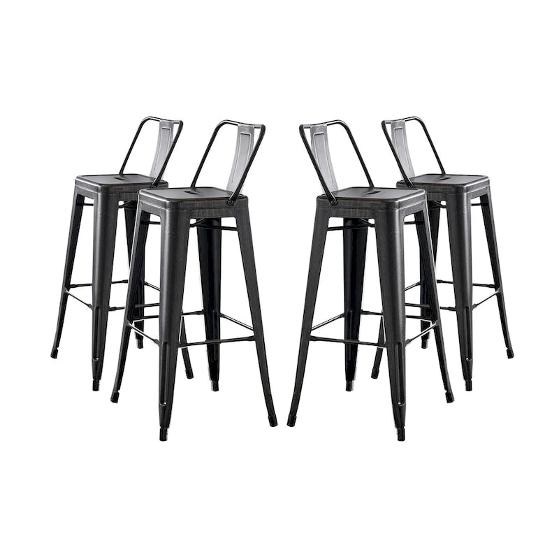 Tabouret de bar en métal AC Pacific de 30 pouces, lot de 2