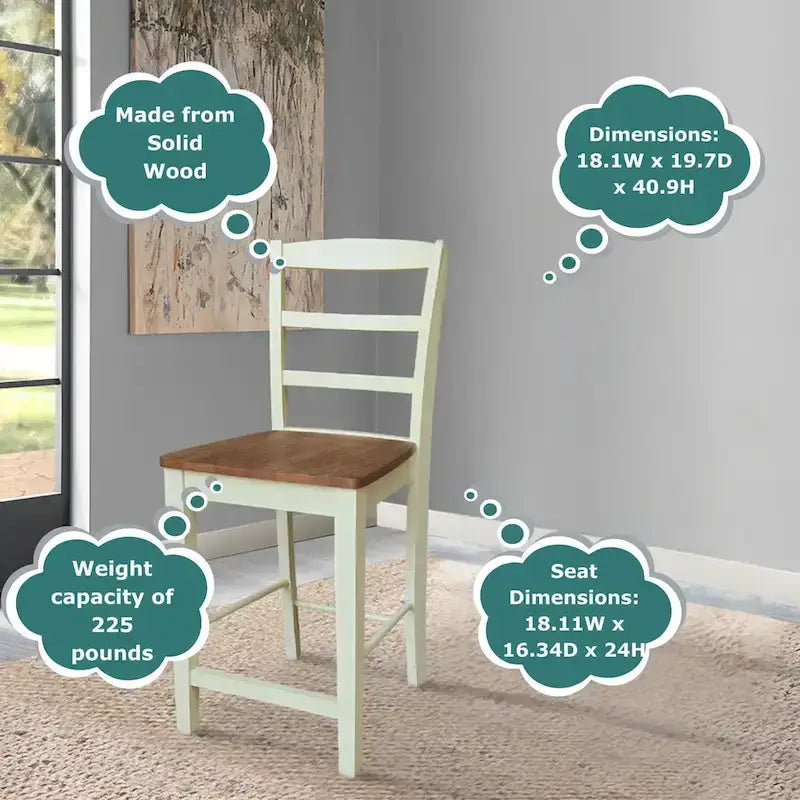 Tabouret en bois massif Madrid