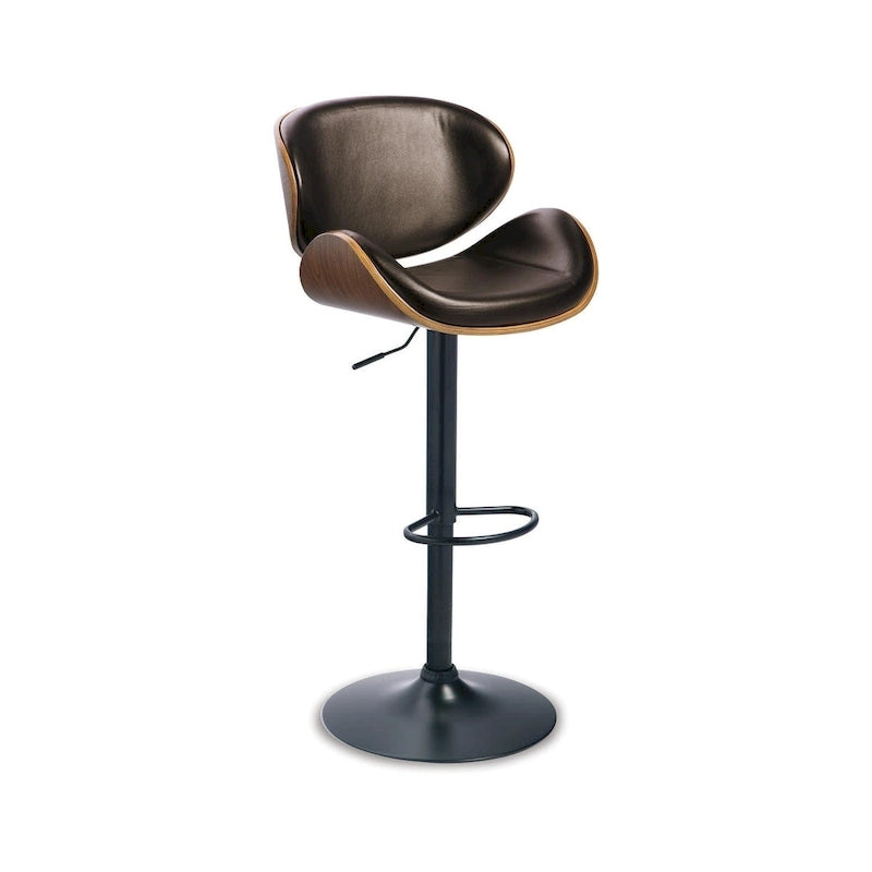 Tabouret de bar moderne et réglable Harley Signature Design by Ashley, marron et noir