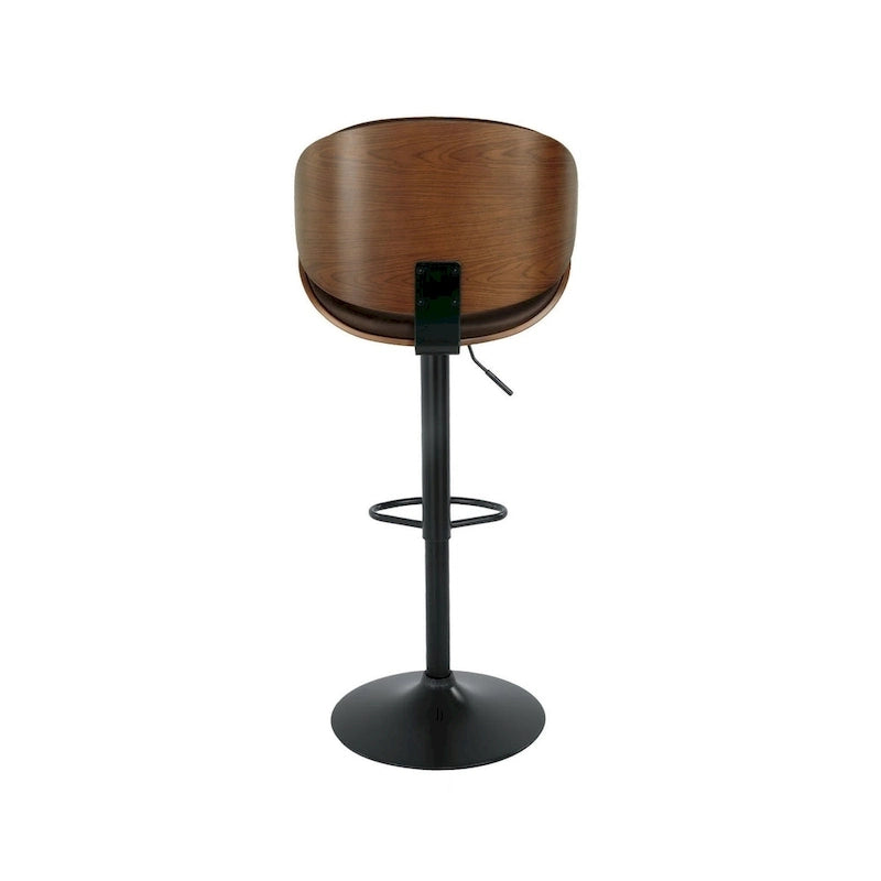 Tabouret de bar moderne et réglable Harley Signature Design by Ashley, marron et noir