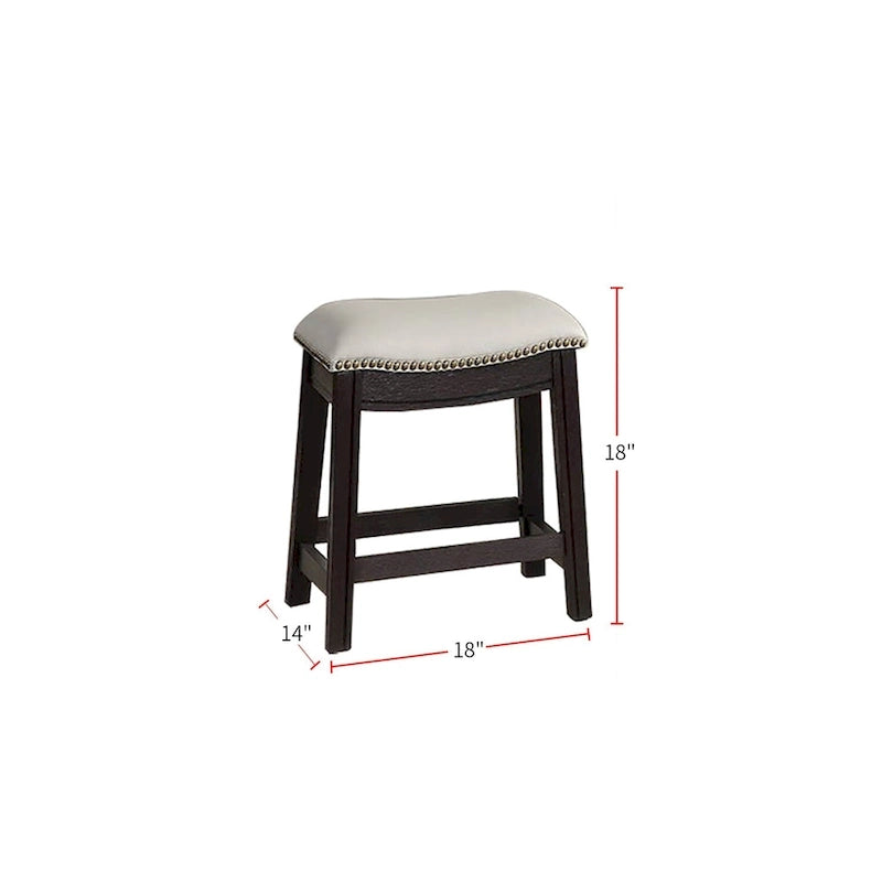Tabouret de bar en PU gris, lot de 2