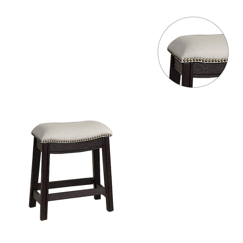 Tabouret de bar en PU gris, lot de 2