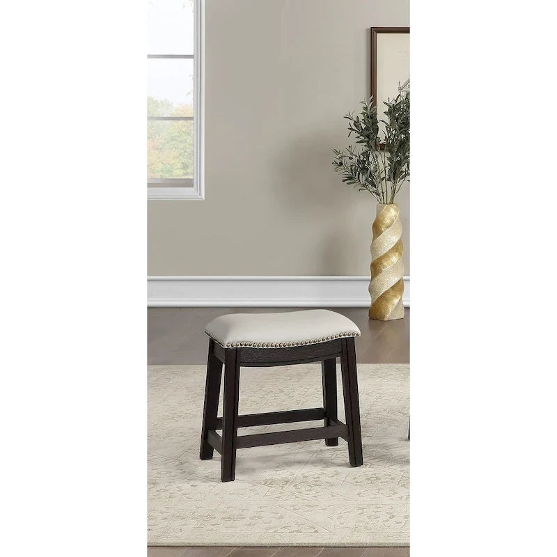 Tabouret de bar en PU gris, lot de 2
