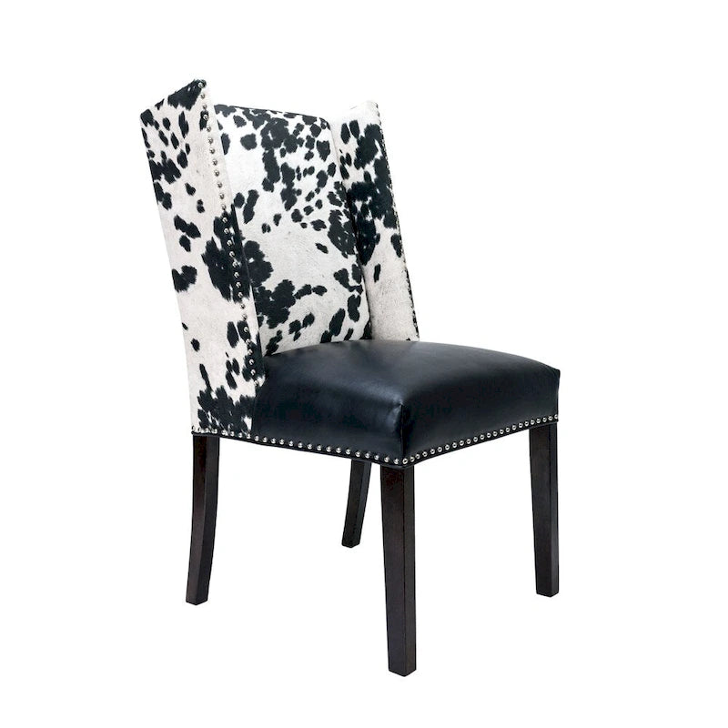 Chaises de salle à manger Rexford Wingback en cuir clouté, ensemble de 2, par Sole Designs - n/a
