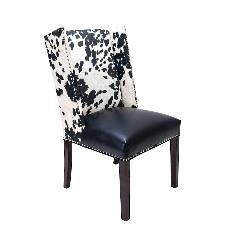 Chaises de salle à manger Rexford Wingback en cuir clouté, ensemble de 2, par Sole Designs - n/a
