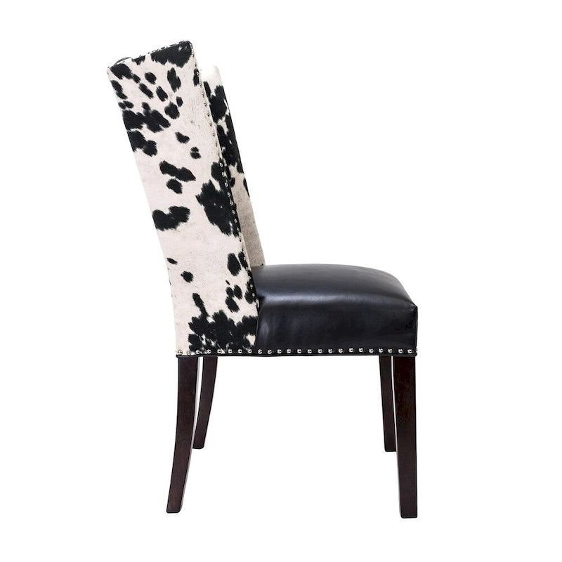 Chaises de salle à manger Rexford Wingback en cuir clouté, ensemble de 2, par Sole Designs - n/a