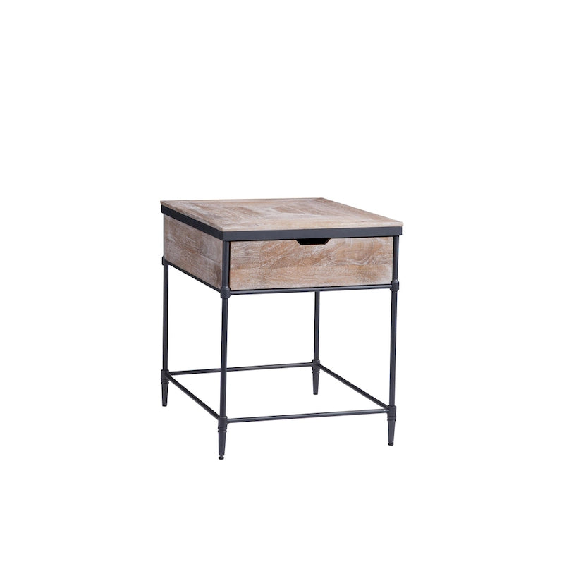 Table d'appoint carrée en bois massif de manguier Fenway