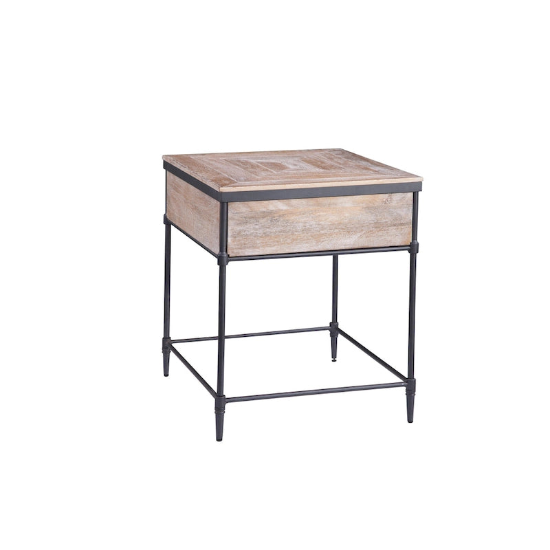 Table d'appoint carrée en bois massif de manguier Fenway