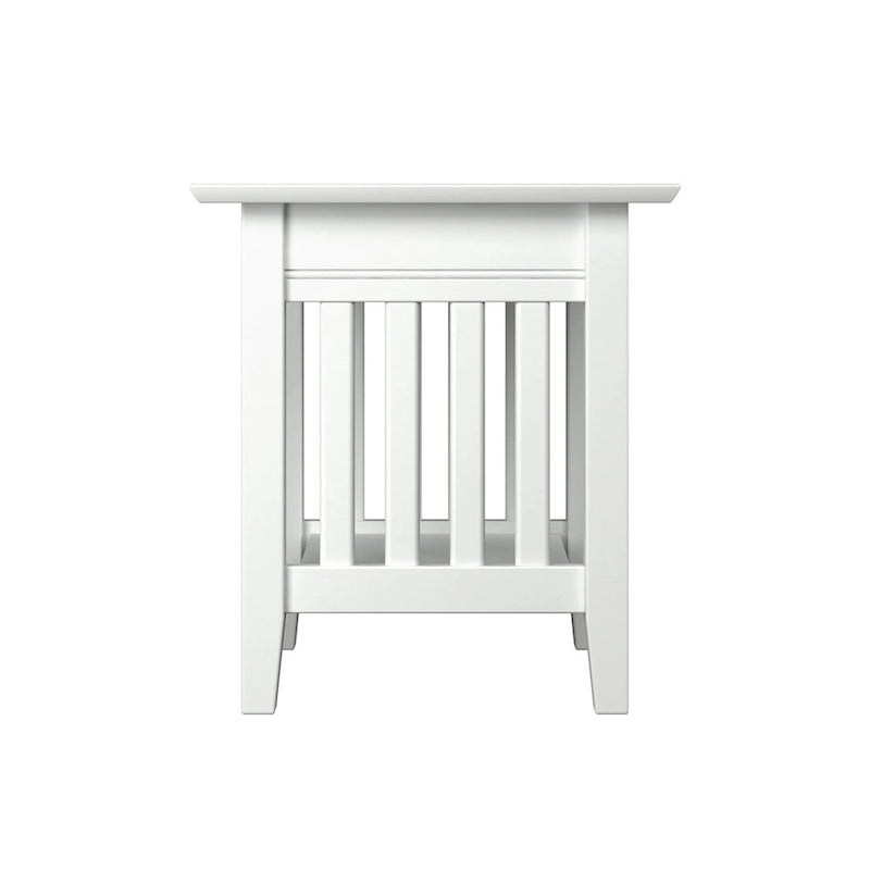 Table d'appoint Mission avec station de recharge – Blanc