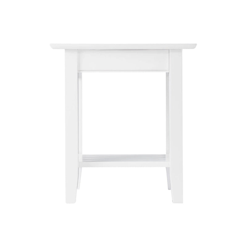 Table d'appoint Mission avec station de recharge – Blanc