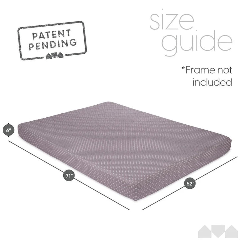 Matelas futon en mousse à mémoire de forme Milliard - Gris - Grand modèle