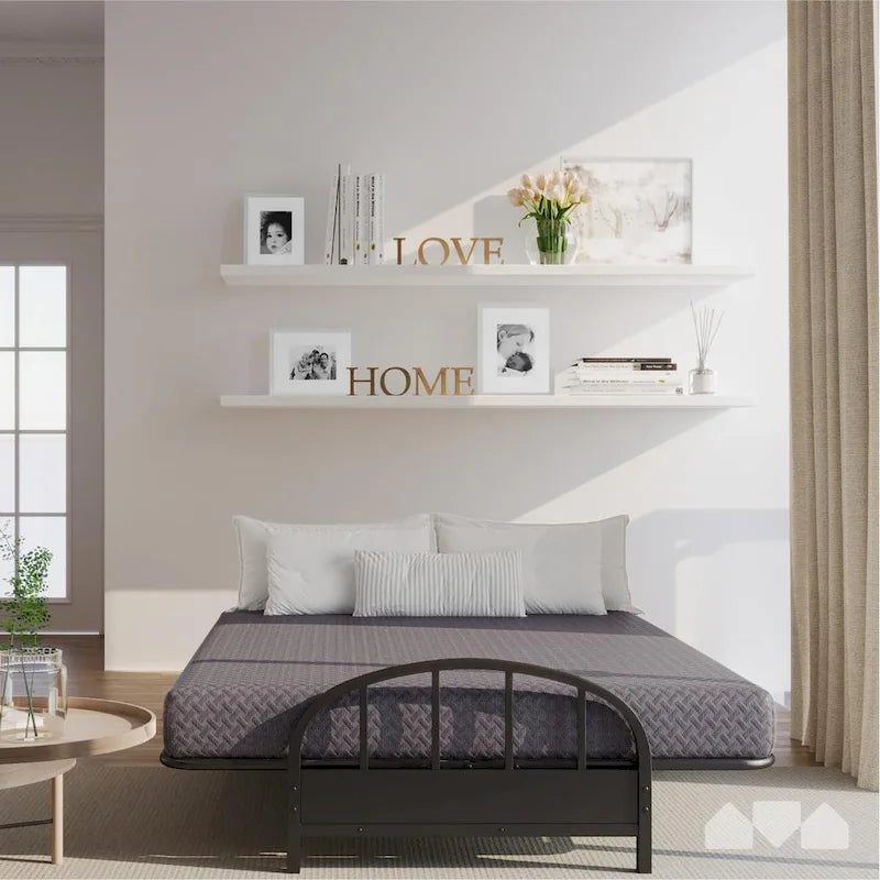 Matelas futon en mousse à mémoire de forme Milliard - Gris - Grand modèle