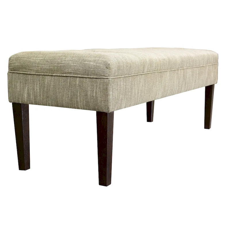 Banc de salon rembourré beige décontracté