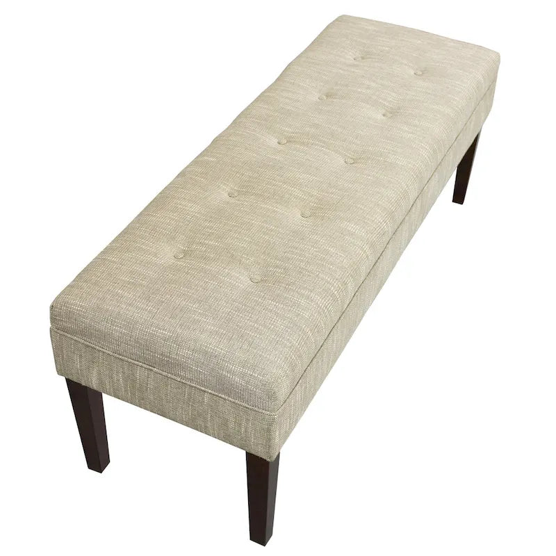 Banc de salon rembourré beige décontracté