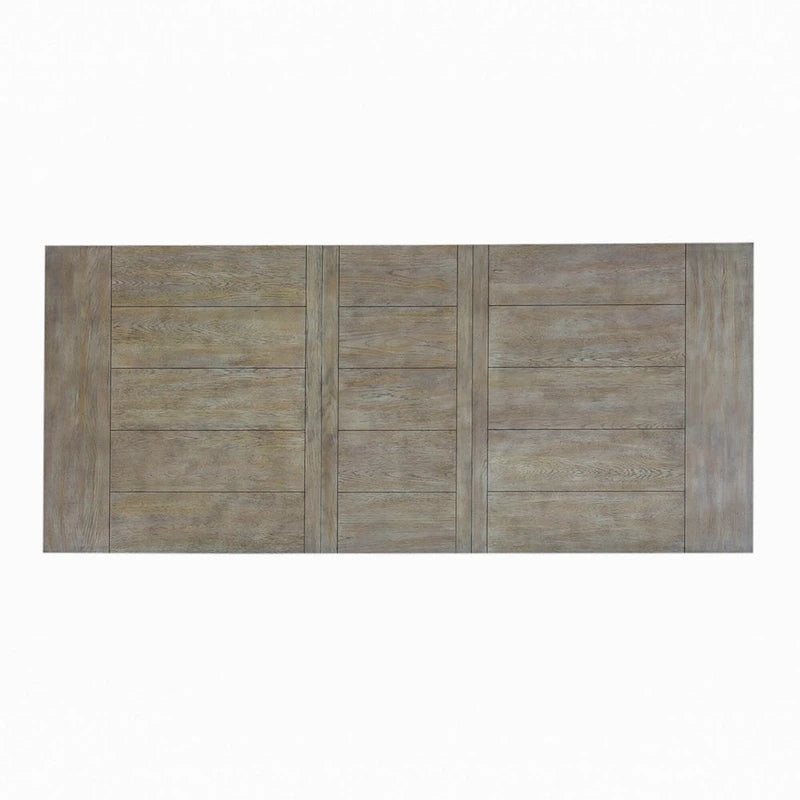 Ensemble de 6 pièces de table à tréteaux Whitney en lin antique et gris vieilli