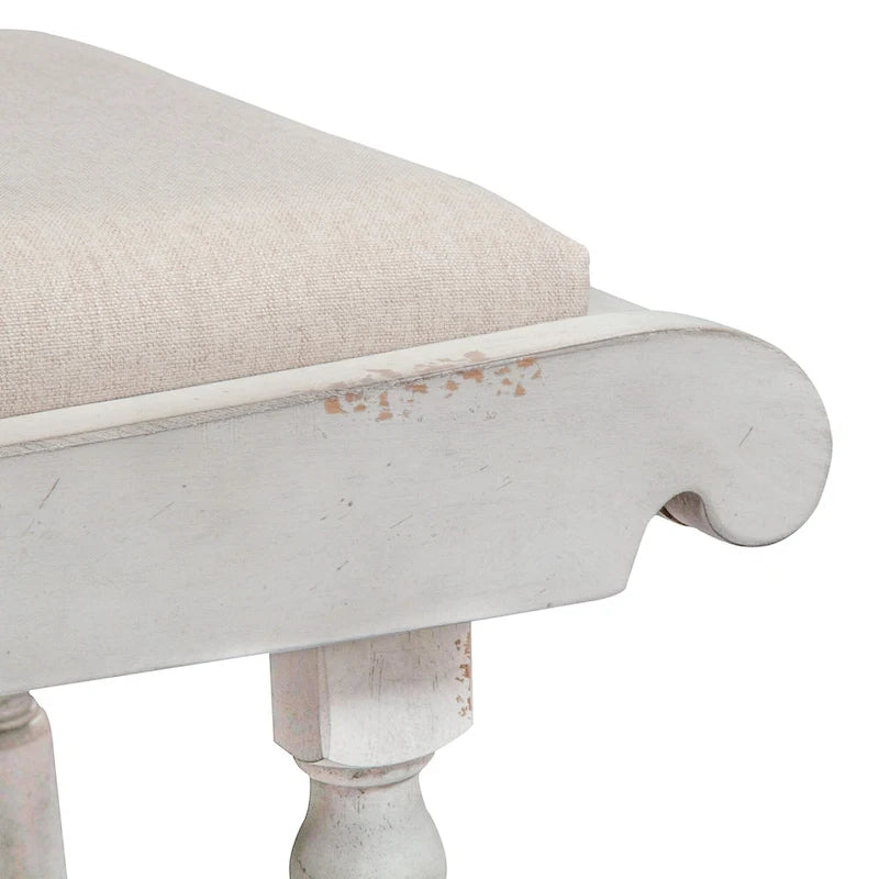 Ensemble de 6 pièces de table à tréteaux Whitney en lin antique et gris vieilli