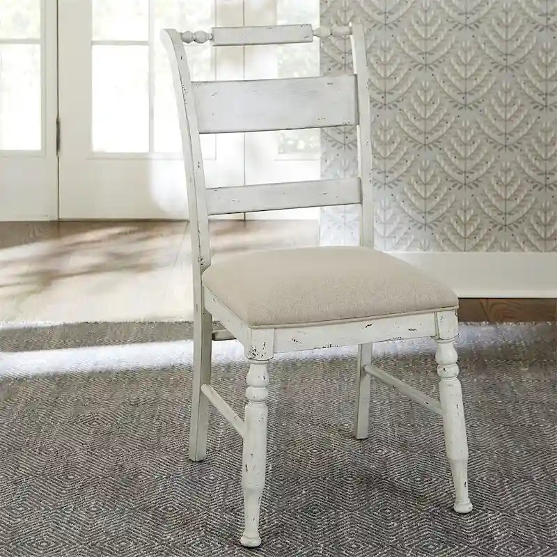 Ensemble de 6 pièces de table à tréteaux Whitney en lin antique et gris vieilli