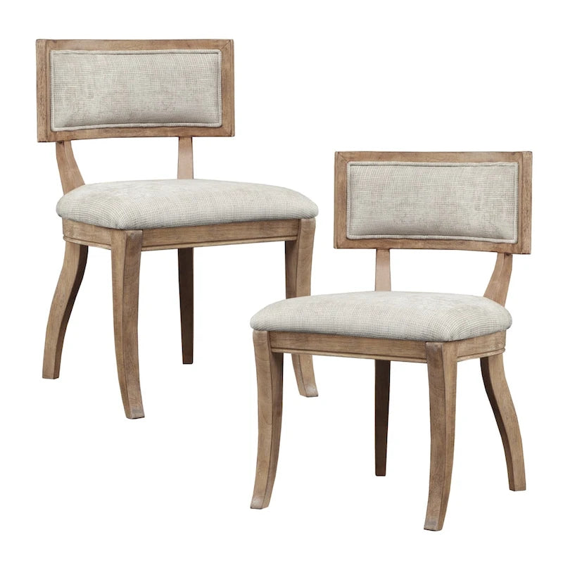 Madison Park Signature Marie Chaise de Salle à Manger Beige/Naturel Clair - Lot de 2
