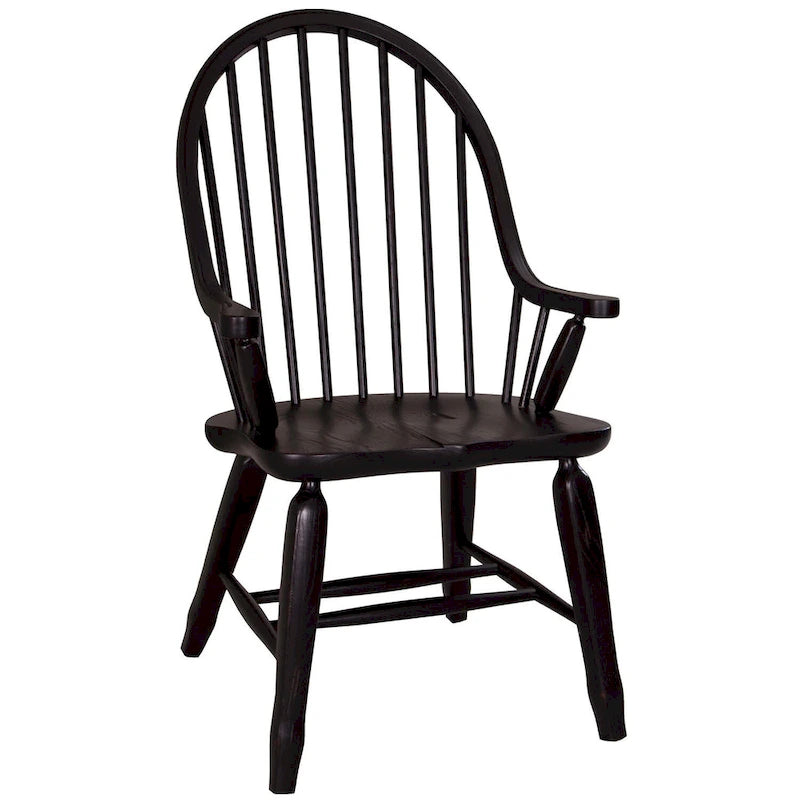 Fauteuil à dossier nœud noir rustique Treasures