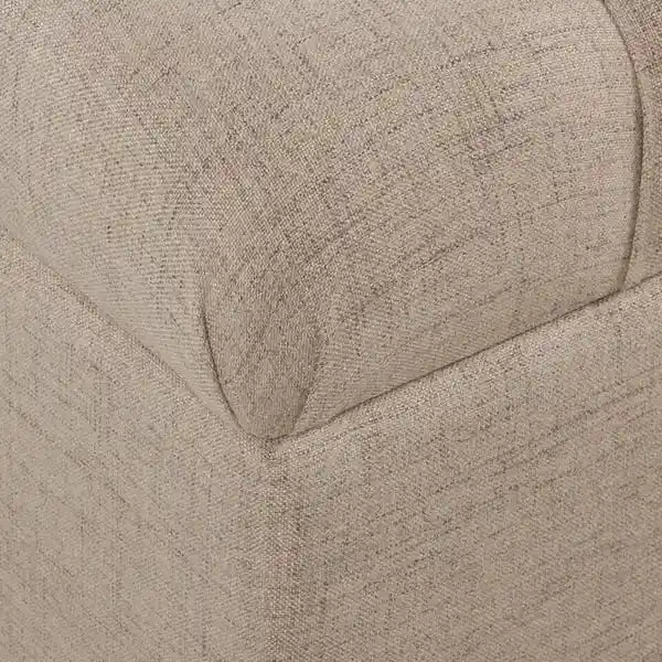 Banc de rangement capitonné en tissu Muir Tan Copper Grove
