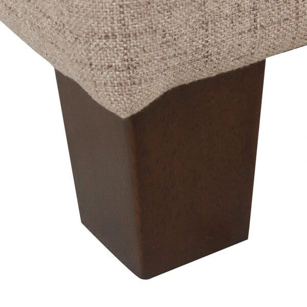 Banc de rangement capitonné en tissu Muir Tan Copper Grove