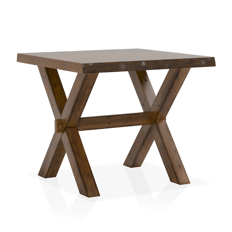 Table d'appoint Mav Transitional en bois massif de noyer de 24 pouces par Furniture of America