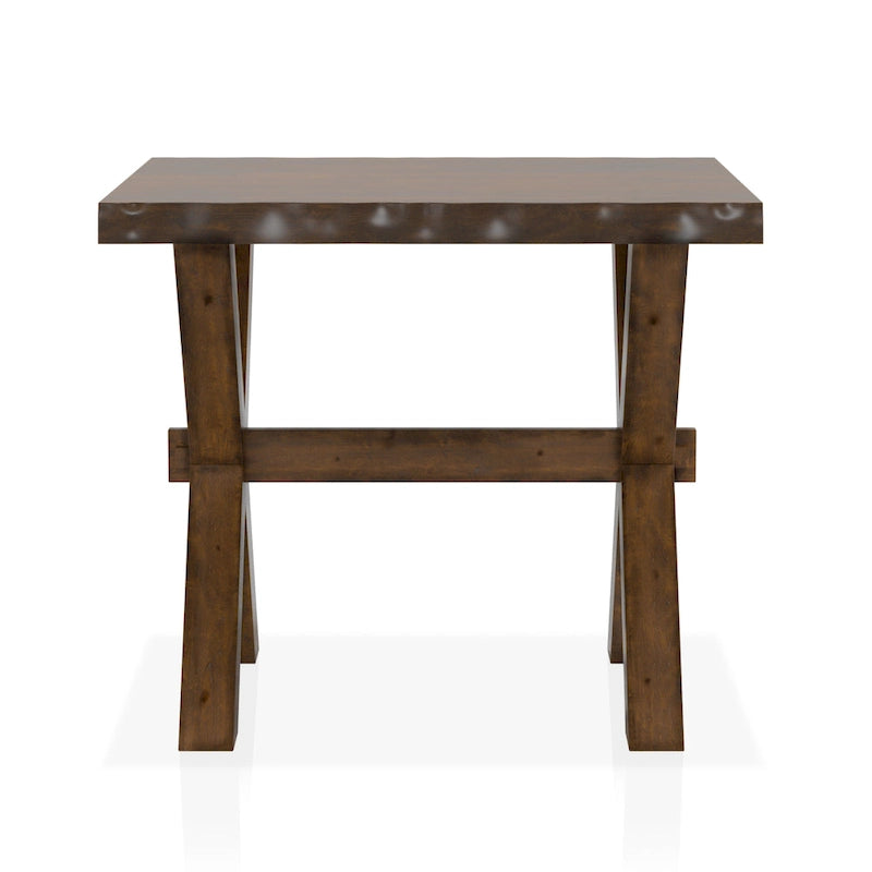 Table d'appoint Mav Transitional en bois massif de noyer de 24 pouces par Furniture of America