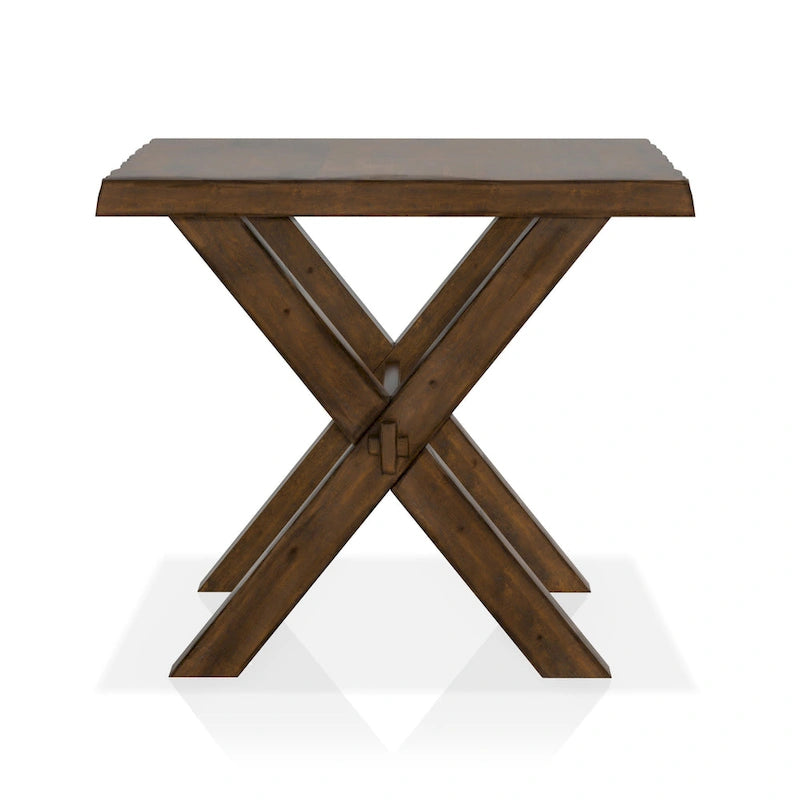 Table d'appoint Mav Transitional en bois massif de noyer de 24 pouces par Furniture of America