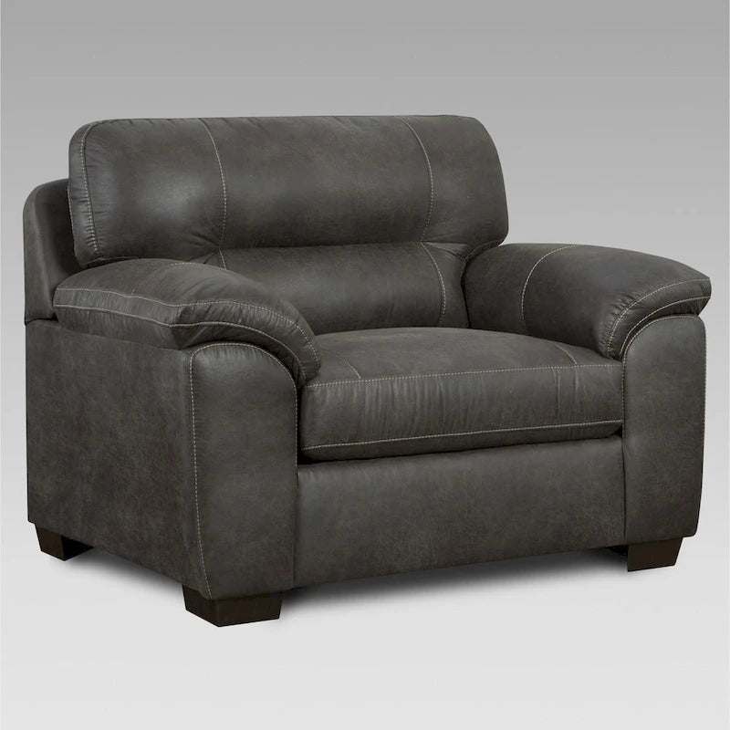 Ensemble de canapé 4 pièces Tirana de Roundhill Furniture, en tissu contemporain, avec accoudoirs et coussins moelleux, couleur frêne séquoia