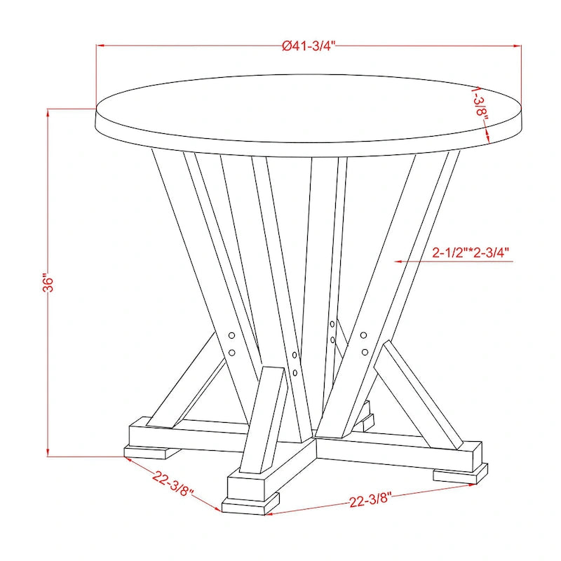 Table ronde Theile Ash Brown de 48 pouces de hauteur comptoir par Furniture of America