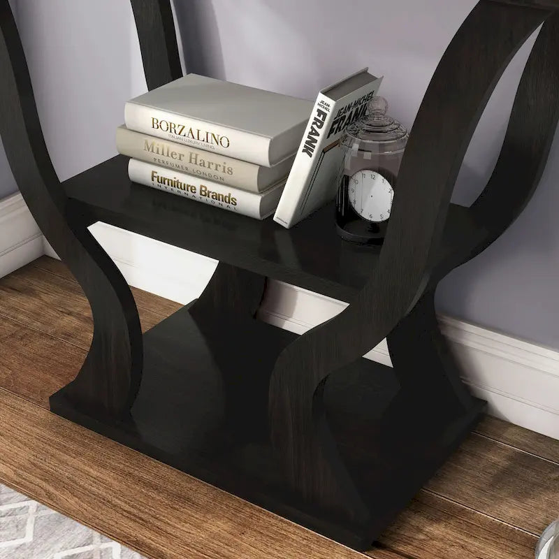DH Table console avec étagère ouverte Espresso BASIQUE 99 cm par Denhour